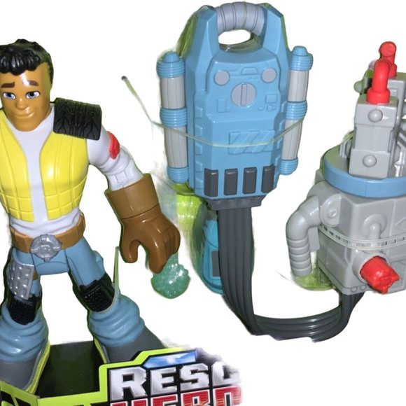 RESCUE HEROES CARLOS KITBASH ACTION FIGURE WITH ACCESSORIES -Fisher Price - Picture 11 of 12
